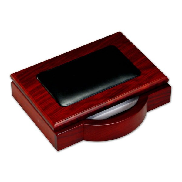 Dacasso Rosewood & Leather 4" x 6" Memo Holder AG-8009 - main